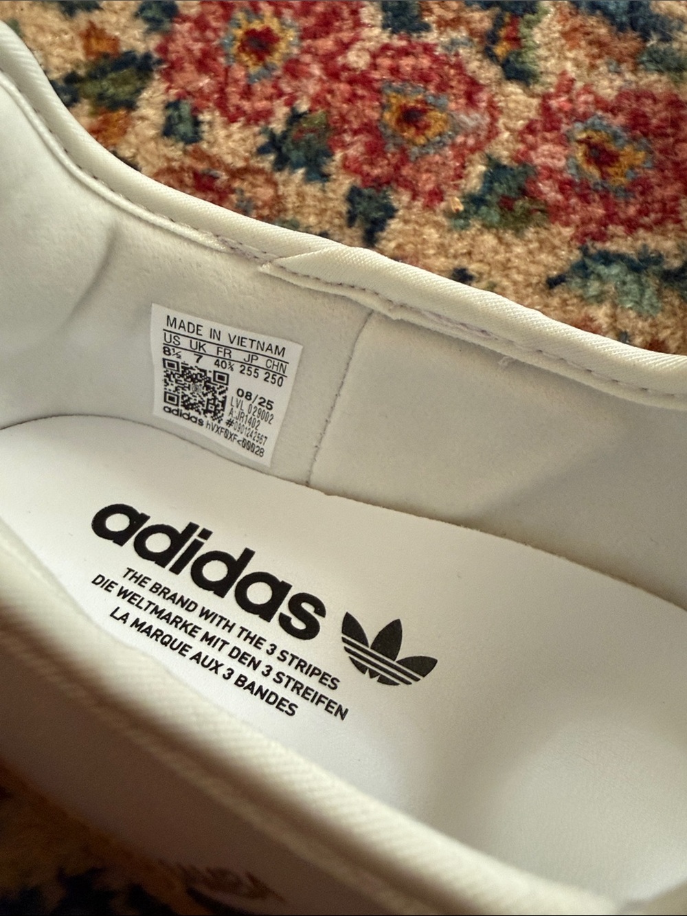 Adidas Samba Jane White Black Gum Velcro Sneakers - Picture 2 of 5